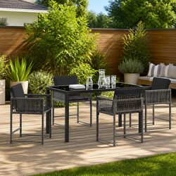 Your Ideal 5-Piece Grey Outdoor Dining Set Awaits
