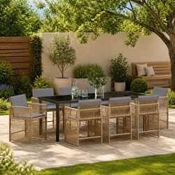 Friendly 9 Piece Outdoor Dining Set for Your Enjoyment