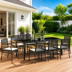 Enjoy Outdoor Dining with Our 9-Piece Furniture Set