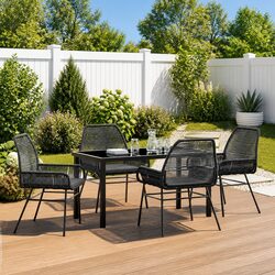Your New 5-Piece Black Outdoor Dining Set