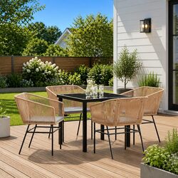 Friendly 5-Piece Dining Set for Outdoor Gatherings