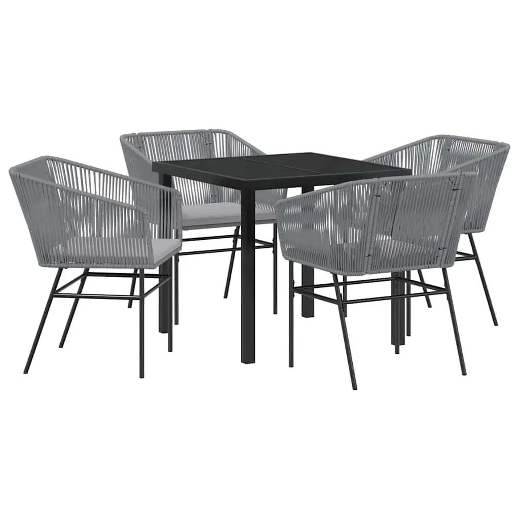 Garden Dining Set 5 Piece Outdoor Furniture Patio Table Chairs with Cushions