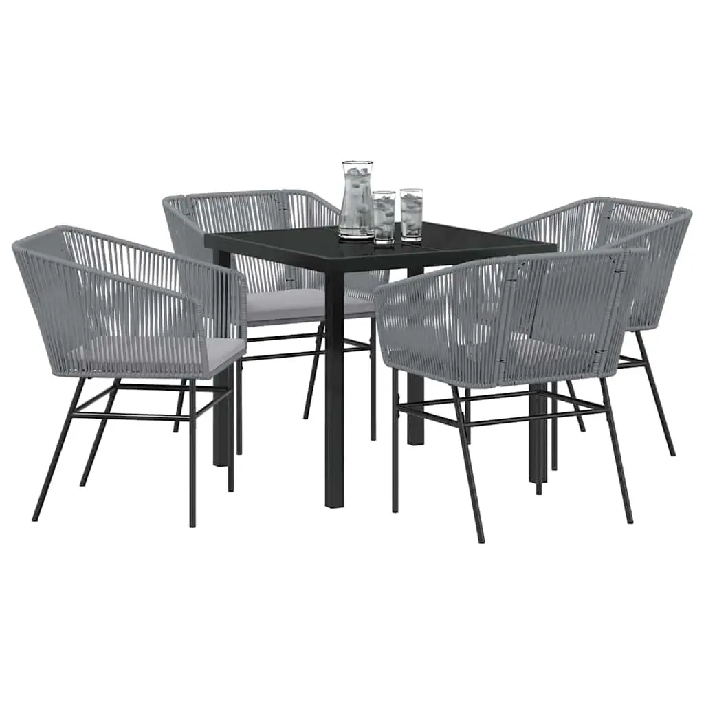 Garden Dining Set 5 Piece Outdoor Furniture Patio Table Chairs with Cushions