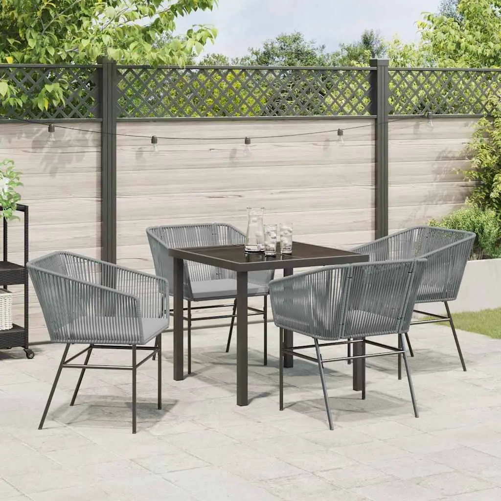 Garden Dining Set 5 Piece Outdoor Furniture Patio Table Chairs with Cushions