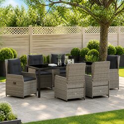 Friendly 7-Piece Grey Garden Dining Set for You