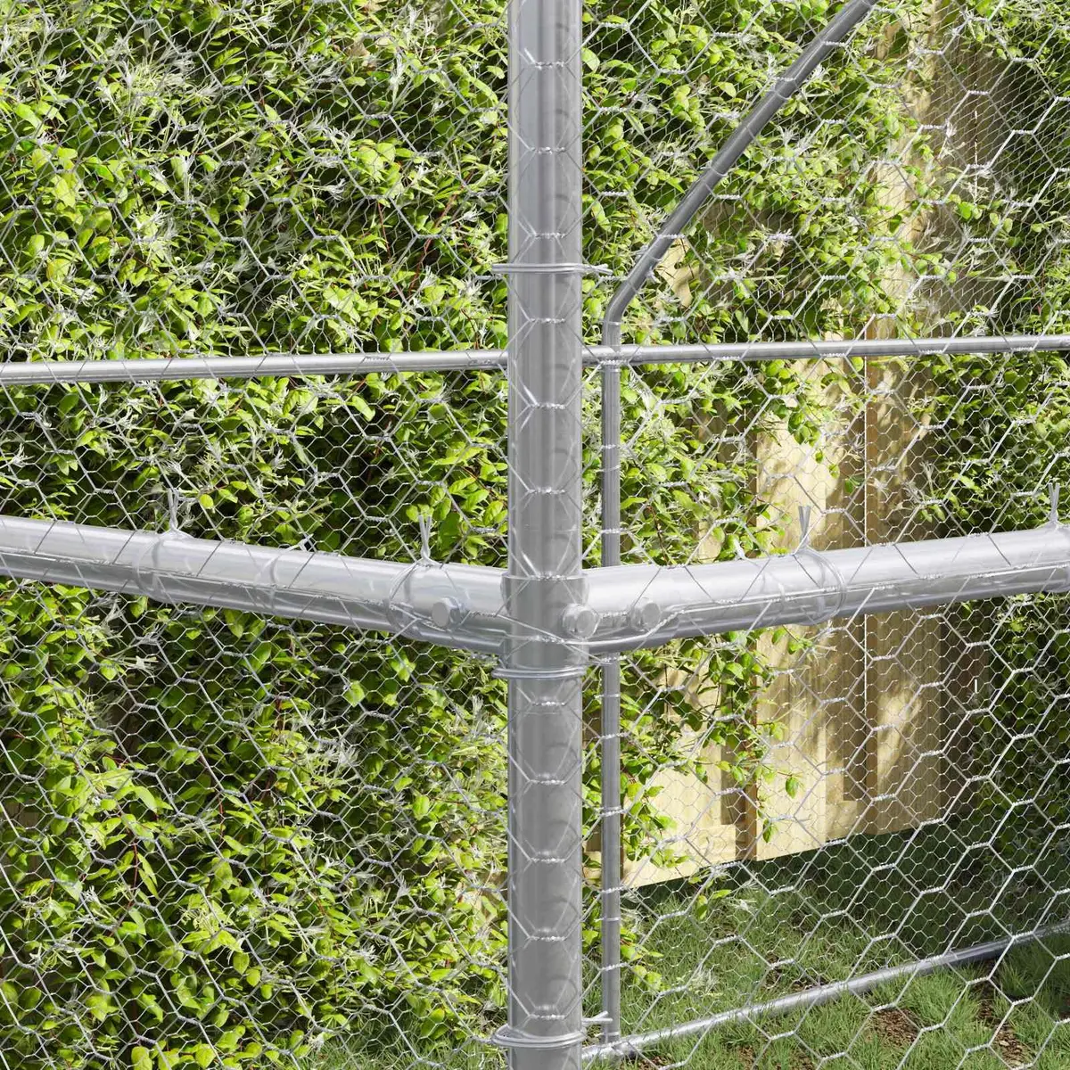 Chicken Cage Modern Weather-Resistant Steel PE Outdoor Aviary 800x200x200cm 4 Piece