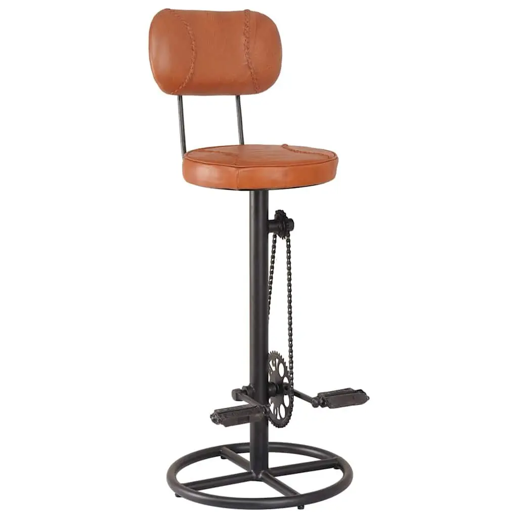 Bar Stools 2 pcs Brown Upholstered Seating