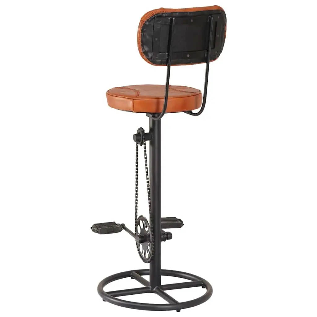 Bar Stools 2 pcs Brown Upholstered Seating