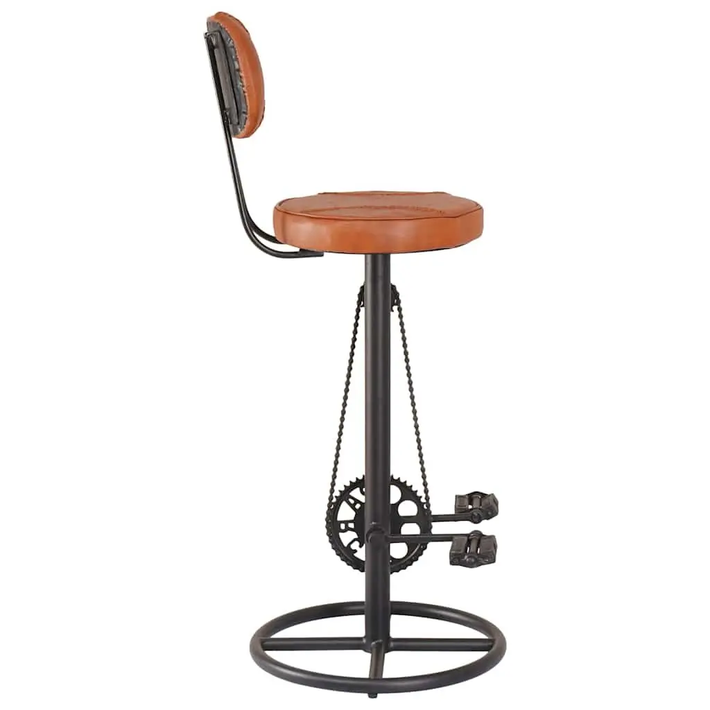 Bar Stools 2 pcs Brown Upholstered Seating