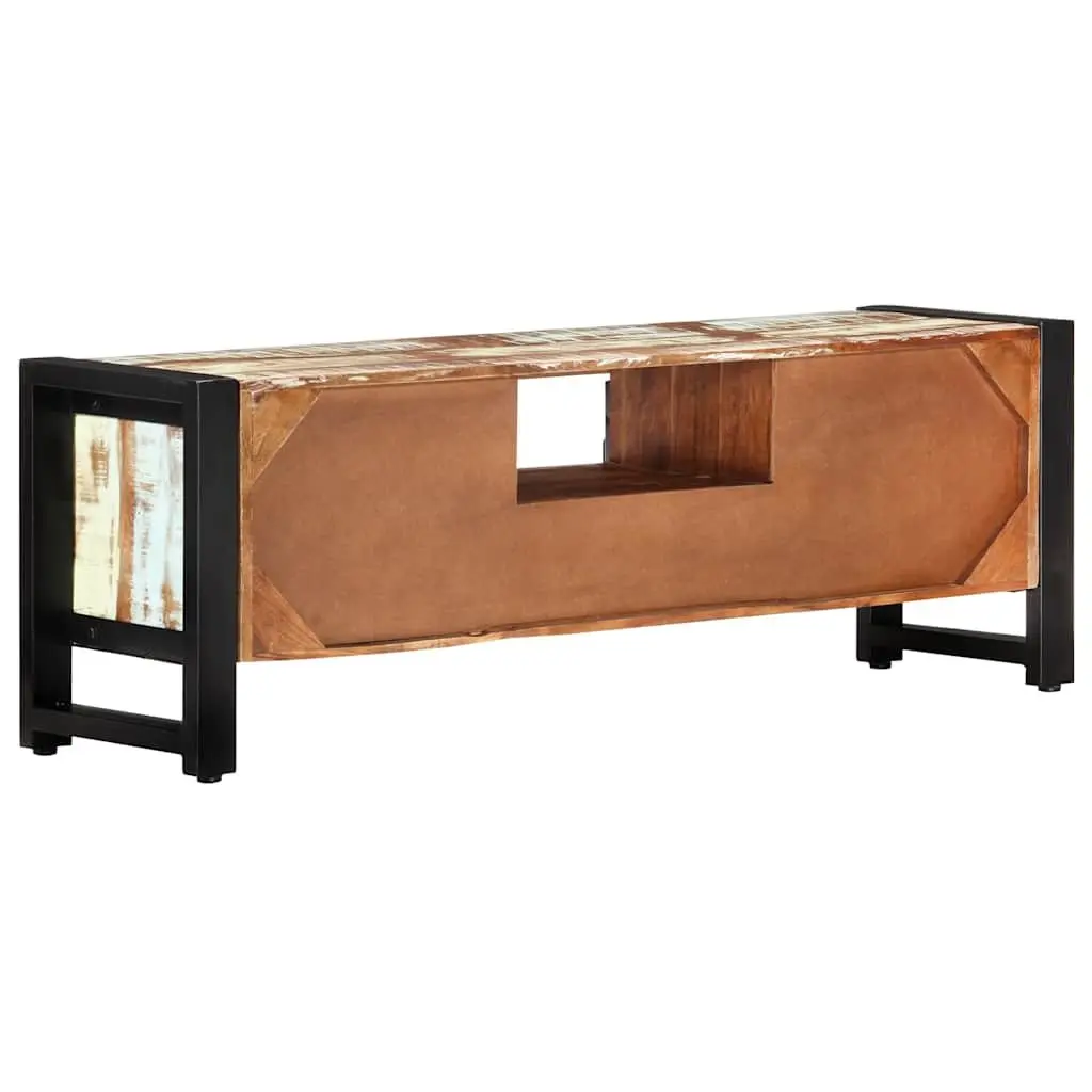 TV Cabinet 120x30x40 cm Solid Reclaimed Wood Storage Unit with Doors Drawer