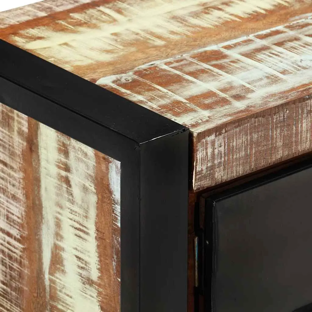 TV Cabinet 120x30x40 cm Solid Reclaimed Wood Storage Unit with Doors Drawer