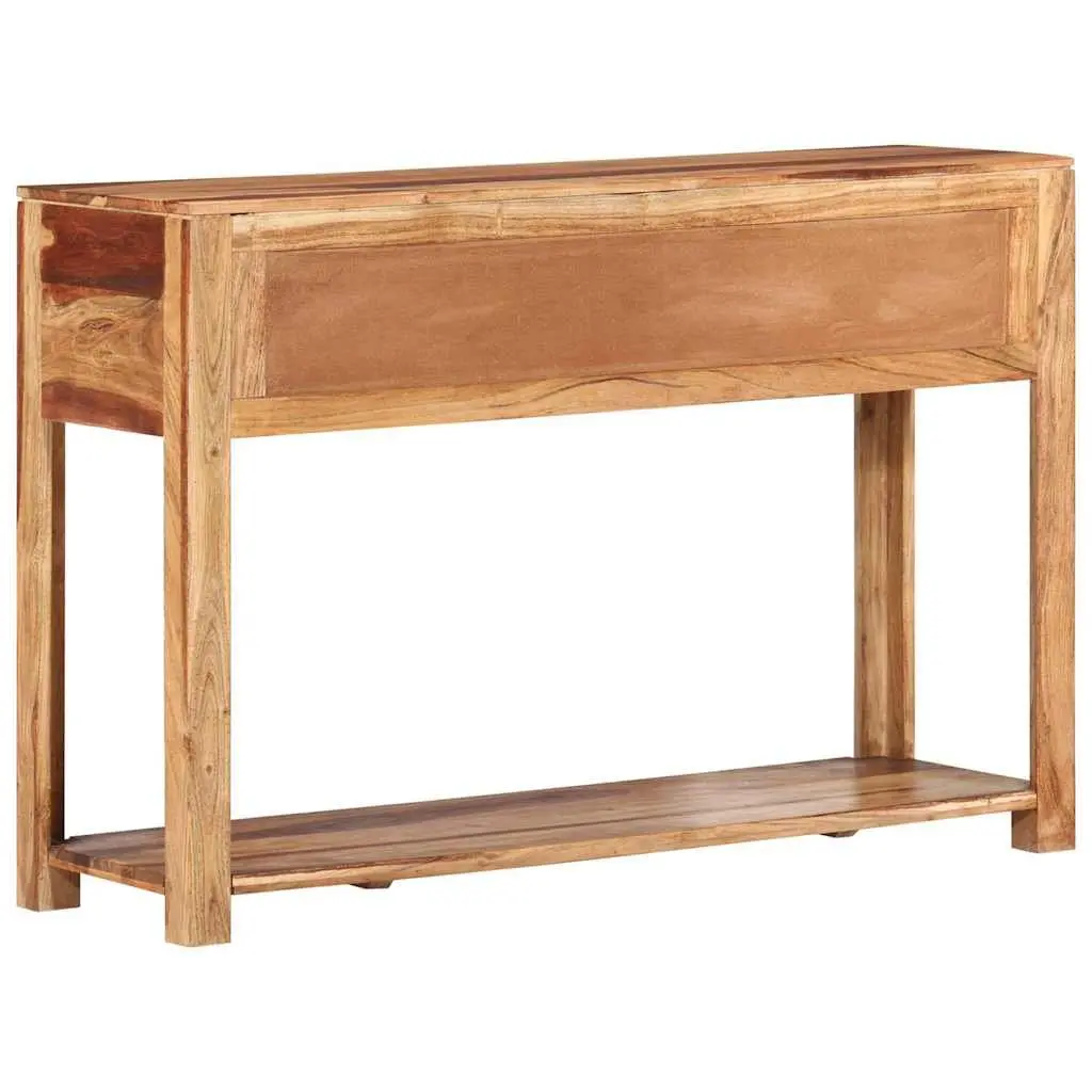 Wooden Console Table 110x35x75 cm Solid Acacia Side Hallway End Table 3 Drawer