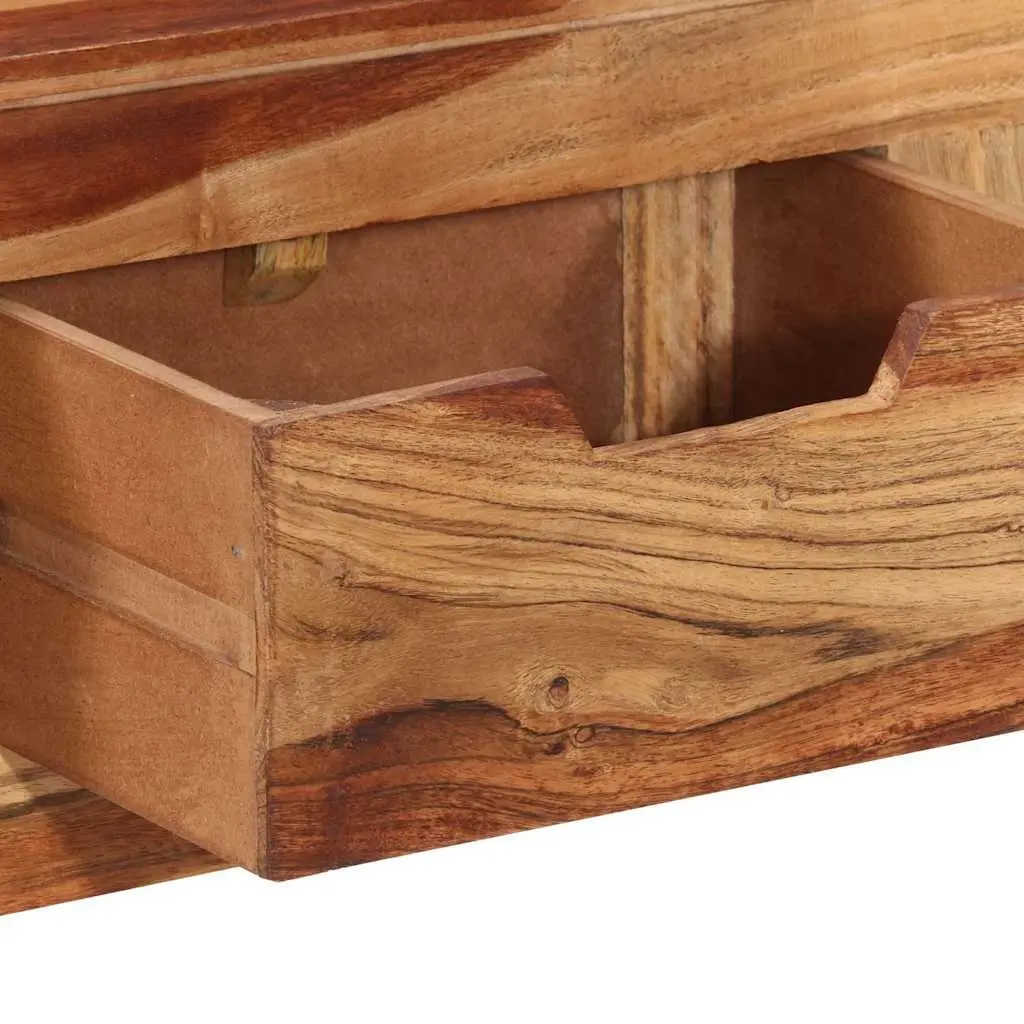 Wooden Console Table 110x35x75 cm Solid Acacia Side Hallway End Table 3 Drawer