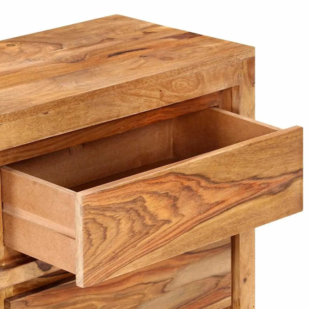 Drawer Cabinet Solid Wood Acacia 60x33x75 cm Storage Chest 3 Drawers Brown