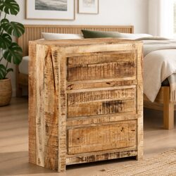 Your New 3 Drawer Solid Mango Wood Storage Solution