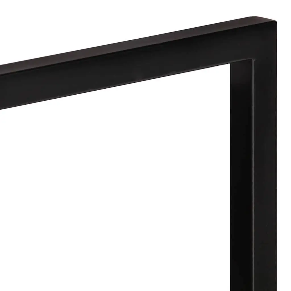 Wall Shelves 2 Pieces 80x25x35 cm Floating Display Shelf Brown Wood Steel Frame