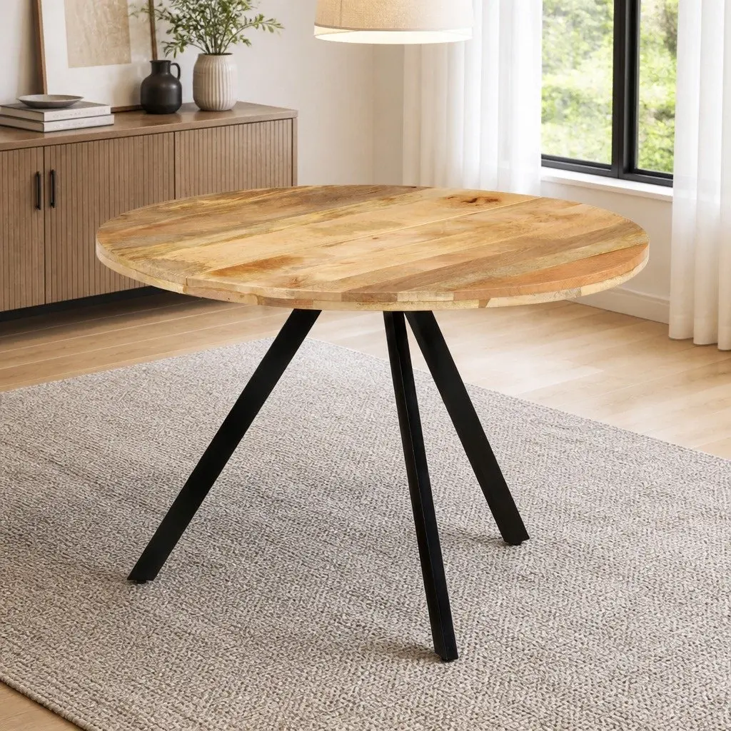 Dining Table Solid Wood Mango 110x75cm Brown