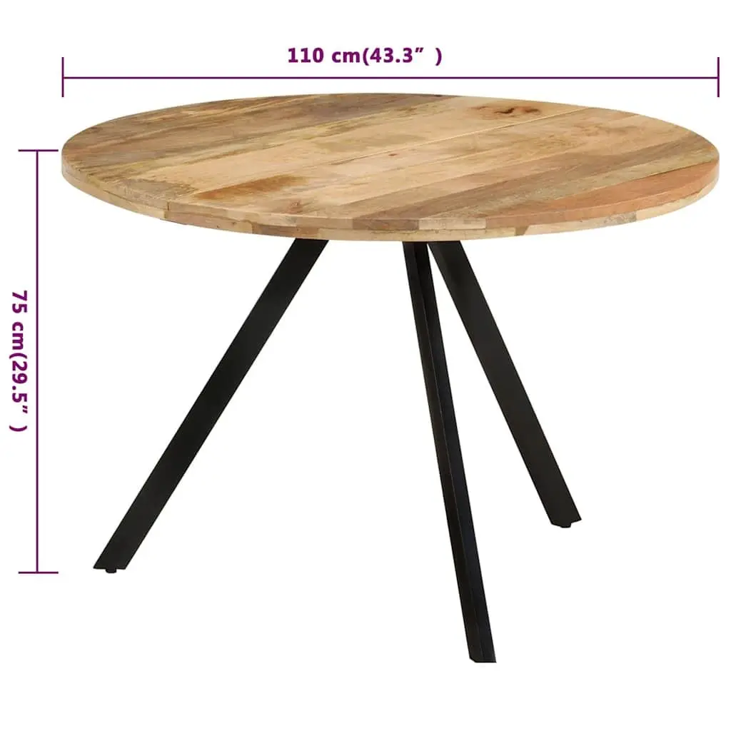 Dining Table Solid Wood Mango 110x75cm Brown