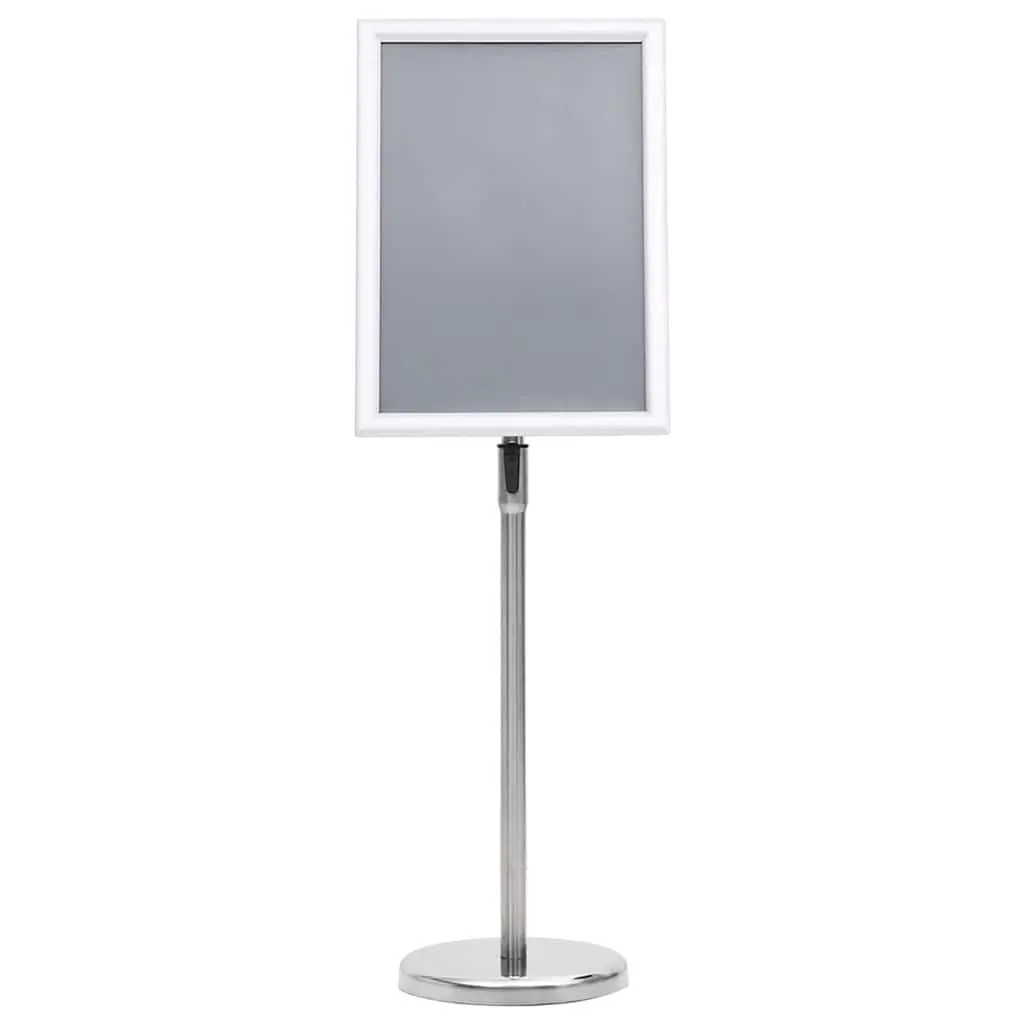 Poster Stand 2 pcs Silver 45 x 32.7 x 108 cm Height Adjustable Rotatable Display
