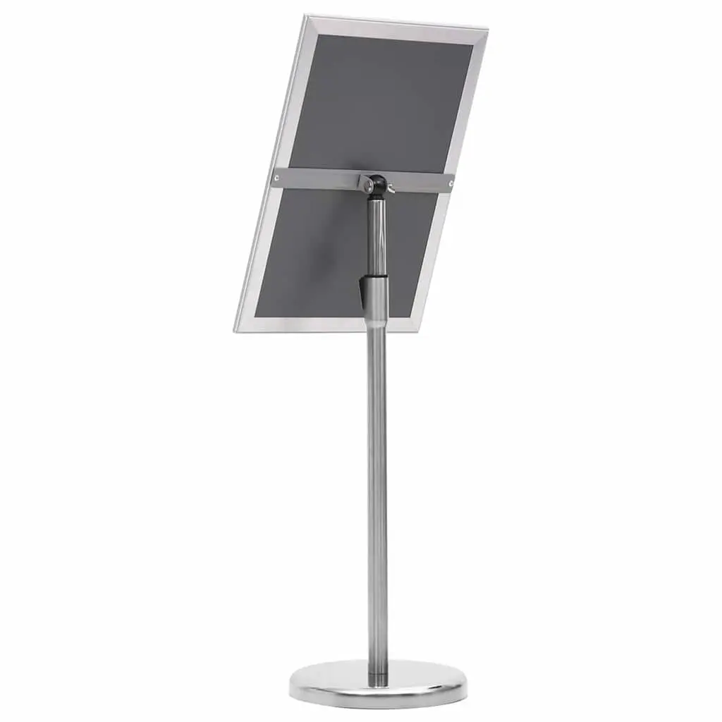 Poster Stand 2 pcs Silver 45 x 32.7 x 108 cm Height Adjustable Rotatable Display