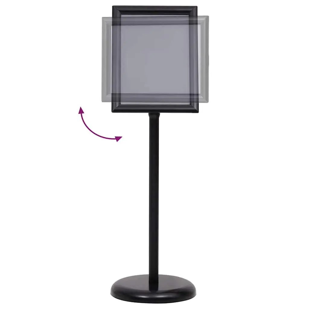 Poster Stand Height-Adjustable Rotatable Black 32.7 x 24 x 108 cm 2 pcs