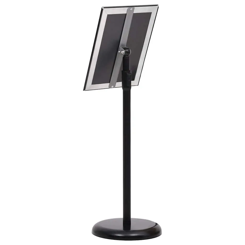 Poster Stand Height-Adjustable Rotatable Black 32.7 x 24 x 108 cm 2 pcs
