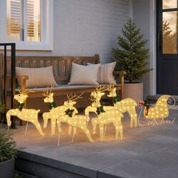Friendly and Fun LED Gold Reindeer Decorations for You