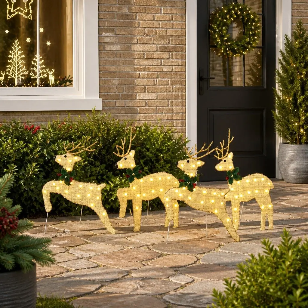 Gold LED Reindeer