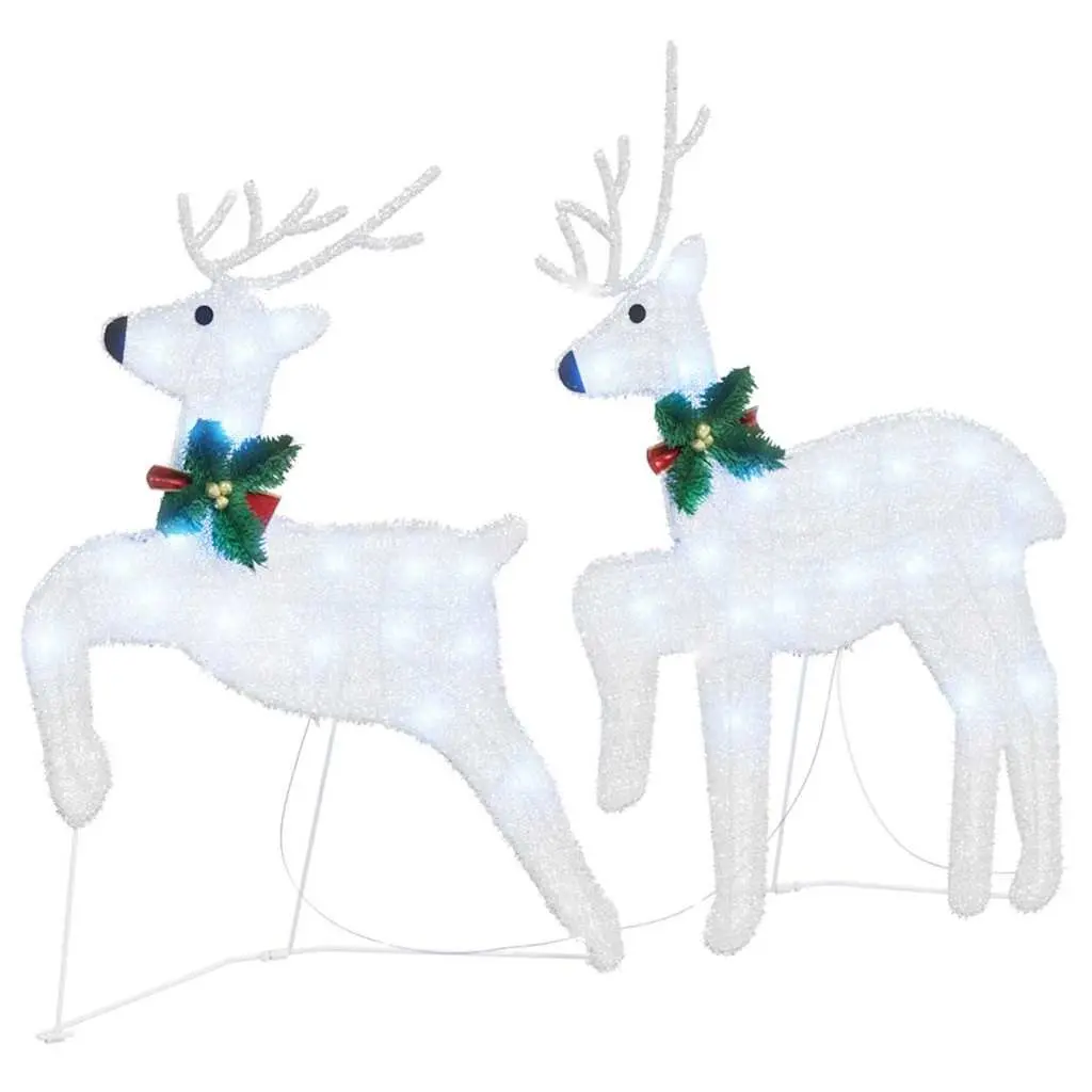 LED Reindeers 6 pcs Silver Christmas Holiday Home Garden Decoration Lights