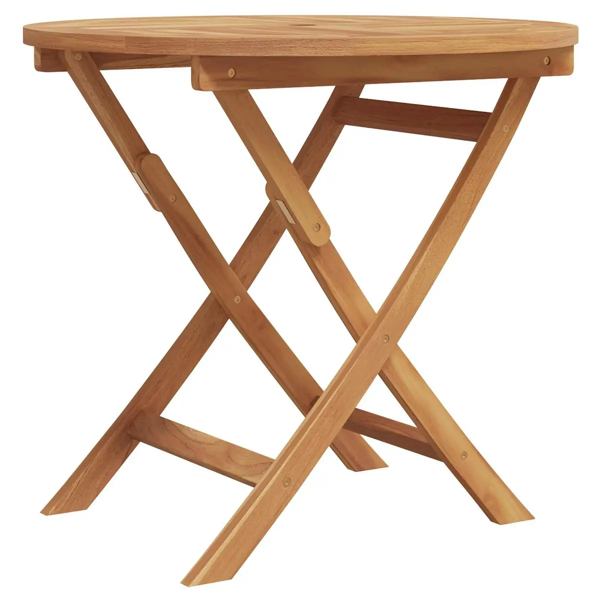 Outdoor Furniture Set 3 Pieces Brown Acacia Wood Dining Table and Chairs