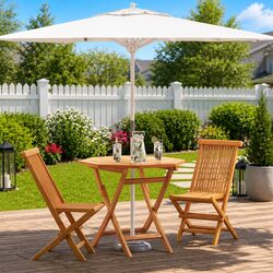 Comfortable 3-Piece Dining Set for Your Outdoor Space