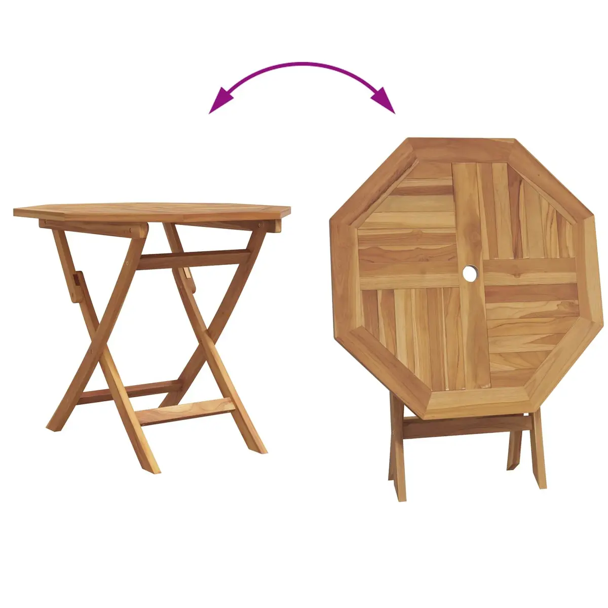 Garden Dining Set Modern Minimalist Style 3 Pieces Solid Acacia Wood Brown