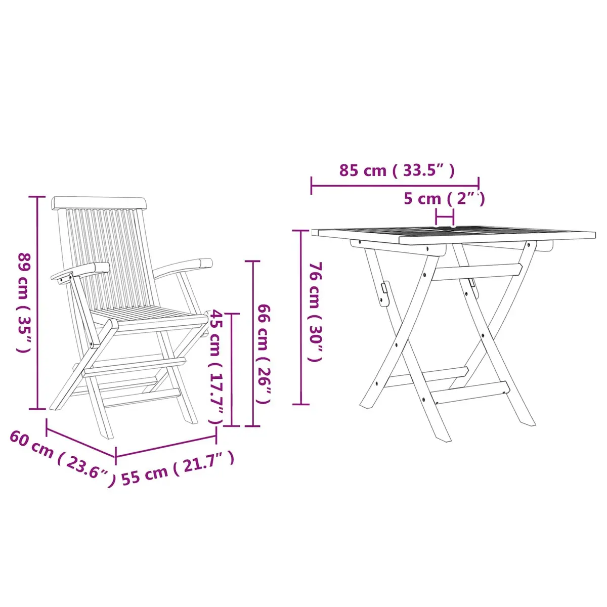 Garden Dining Set 3 Pieces Outdoor Furniture Brown Solid Acacia Wood Table