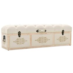 Your New Favorite Cream Padded Storage Bench
