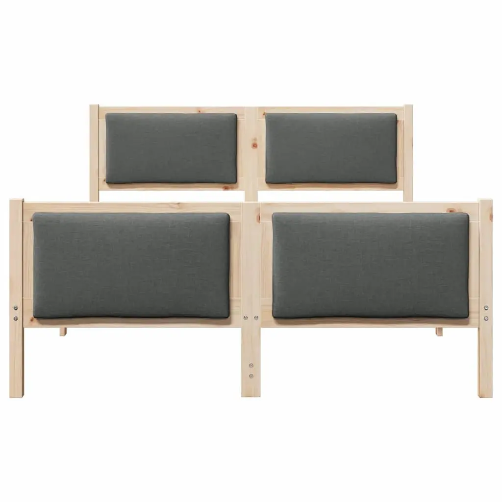 Bed Frame with Headboard 150 x 200 cm Modern Bedroom Furniture Platform Slatted