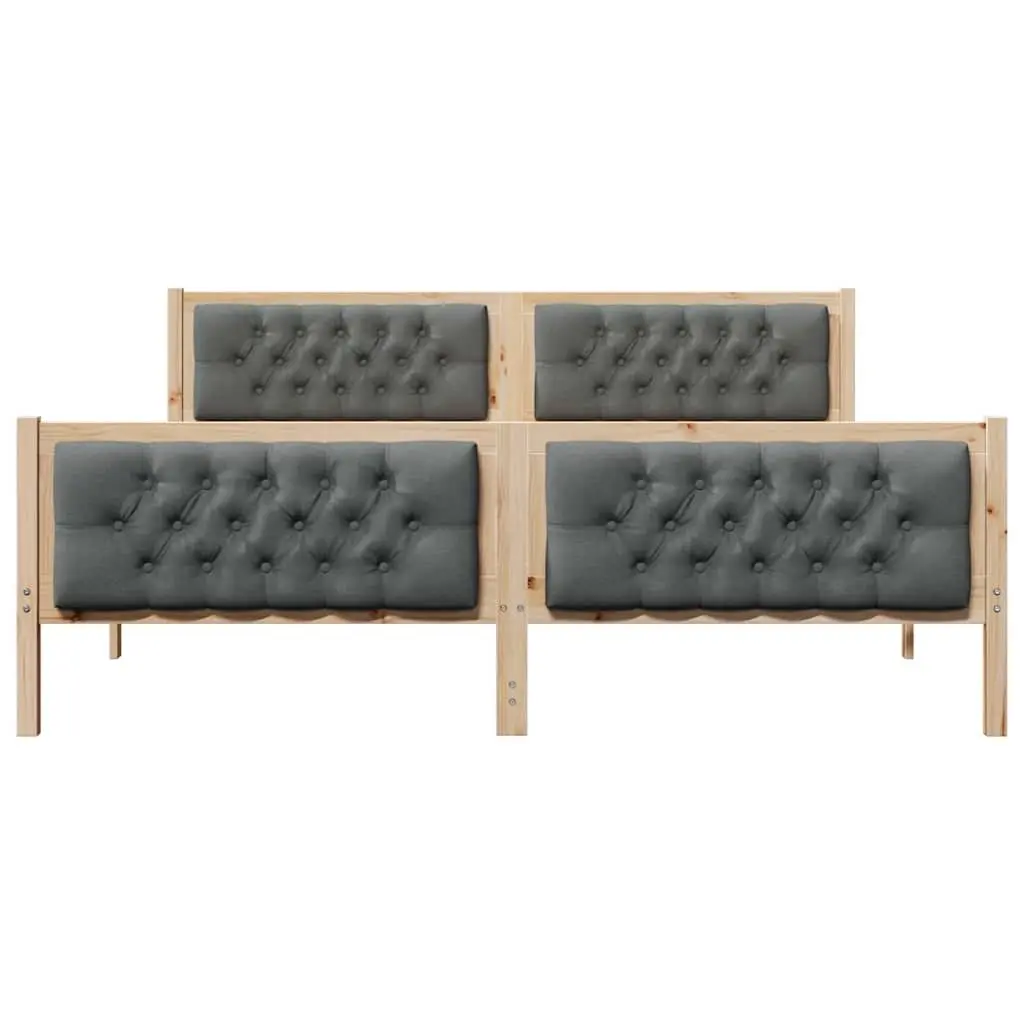 Bed Frame with Headboard Solid Pine Wood 180 x 200 cm