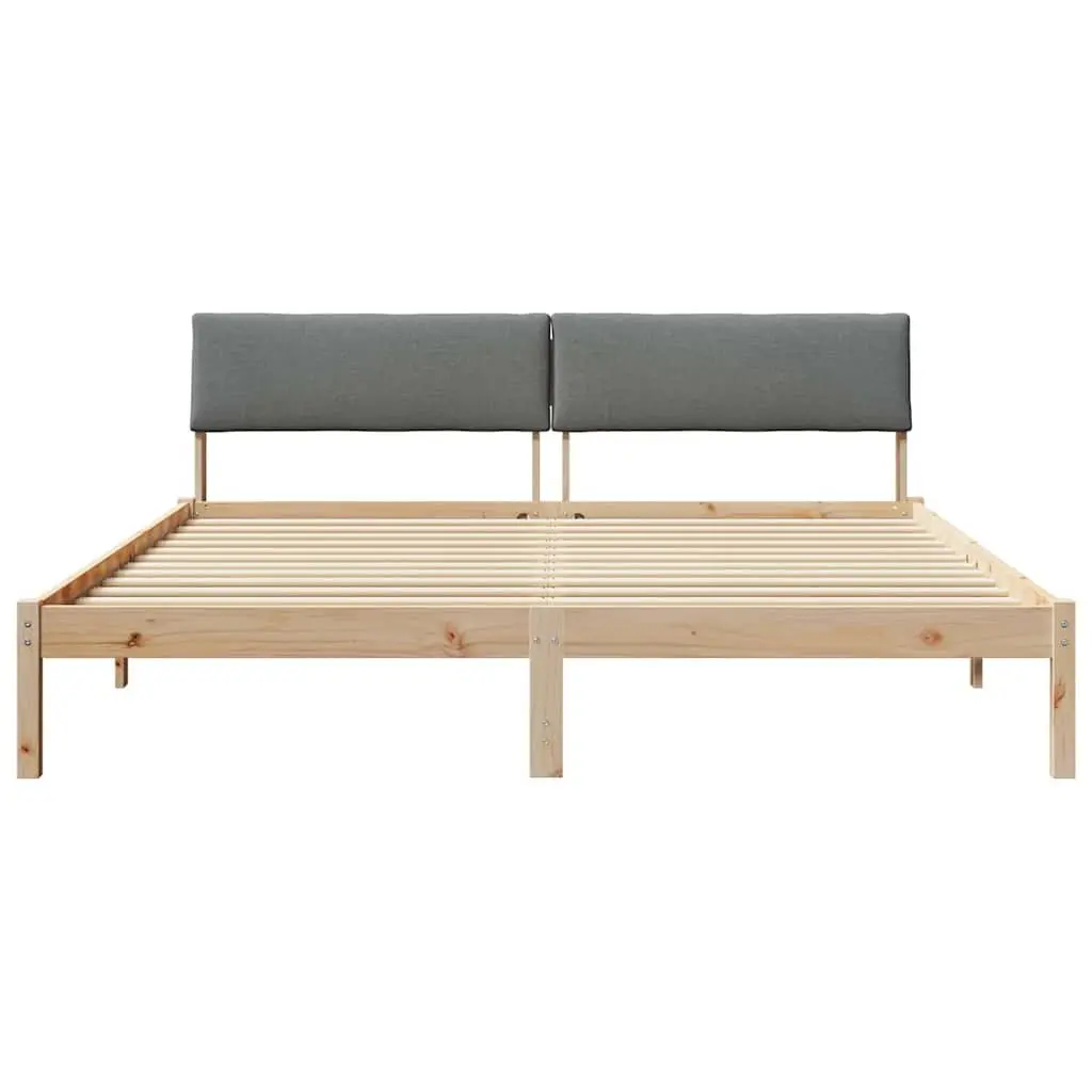 Bed Frame 180 x 200 cm Platform Bedroom Furniture Modern Brown Dark Grey