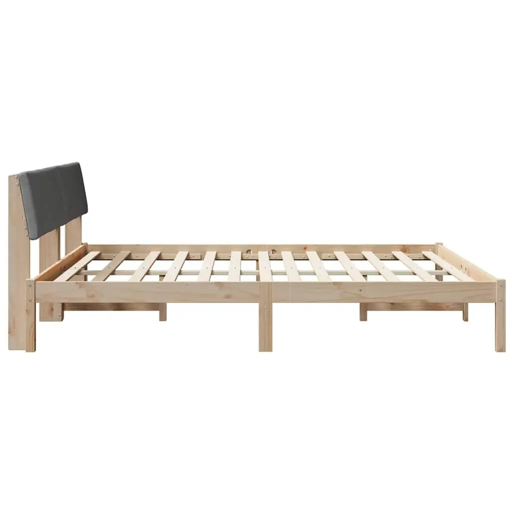 Bed Frame 180 x 200 cm Platform Bedroom Furniture Modern Brown Dark Grey
