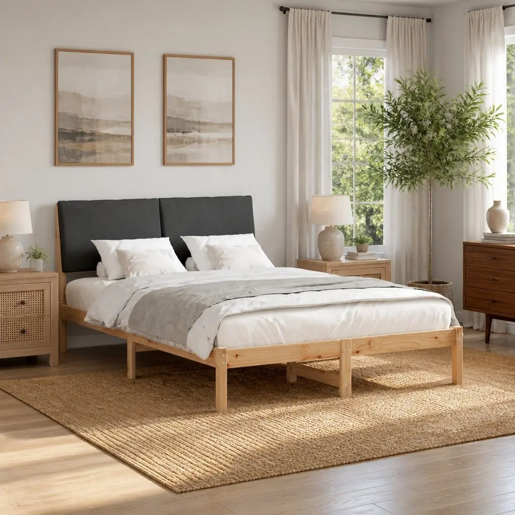 Bed Frame 150 x 200 cm with Headboard