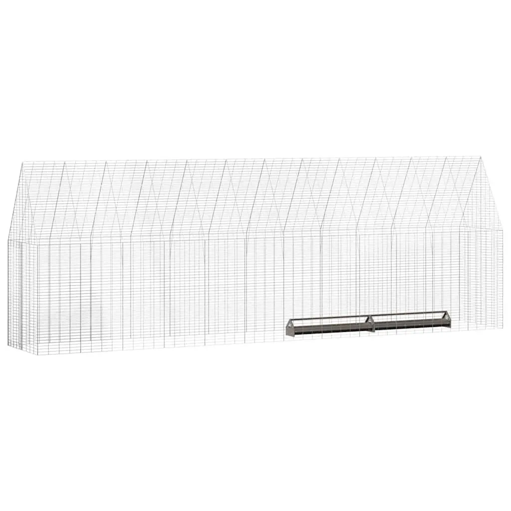 Chicken Cage Outdoor Galvanised Steel 2 pcs Small Animal Hutch Rabbit Guinea Pig Habitat Run