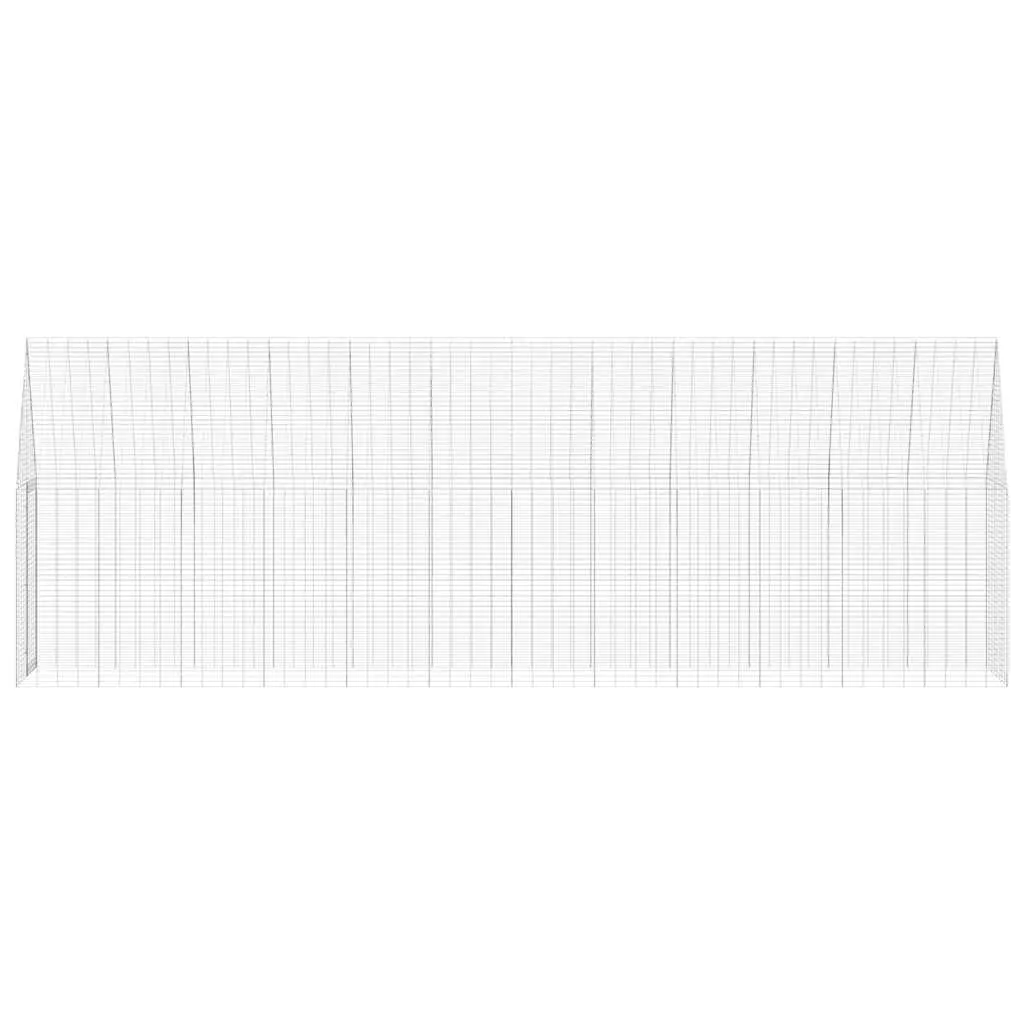 Chicken Cage Outdoor Galvanised Steel 2 pcs Small Animal Hutch Rabbit Guinea Pig Habitat Run