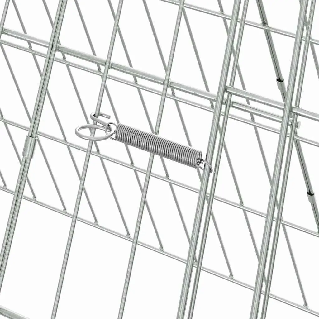 Chicken Cage Galvanized Steel Silver 110 x 55 x 55 cm Outdoor