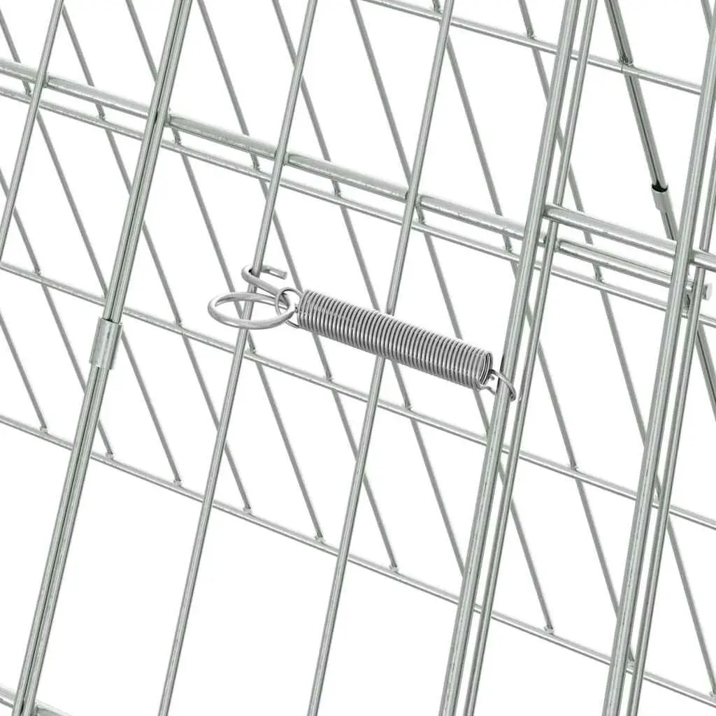 Chicken Cage Galvanised Steel Outdoor Garden Aviary Enclosure 215 x 55 x 55 cm