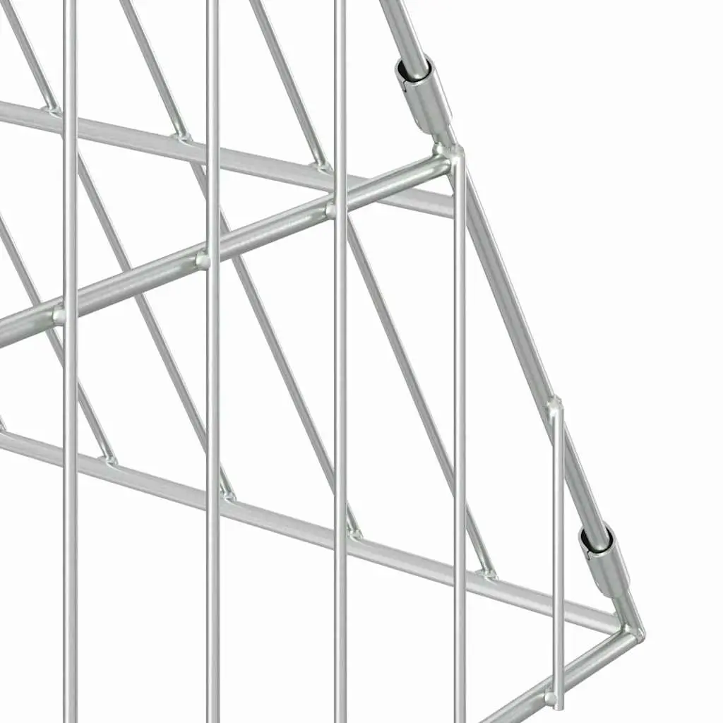 Chicken Cage Galvanised Steel Silver 215x100x85cm Outdoor Garden Poultry Pen