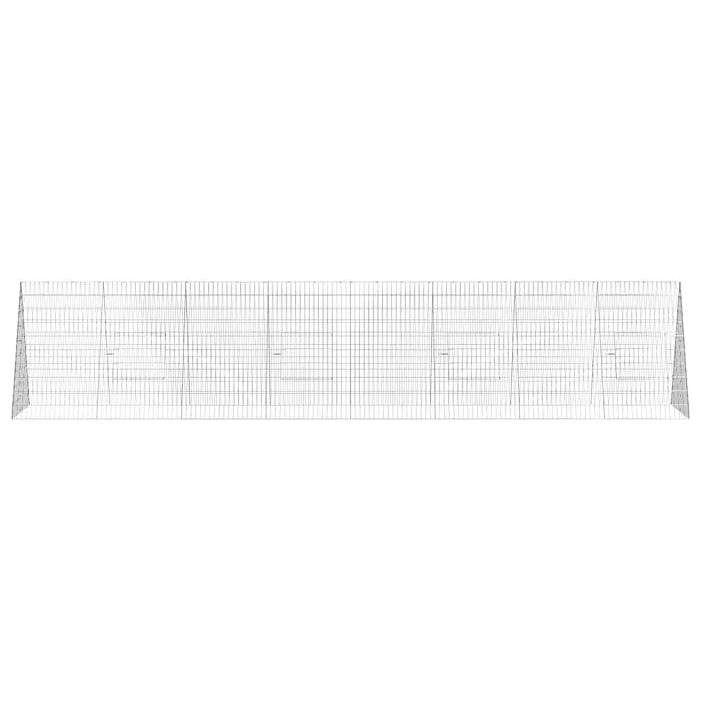 Chicken Cage Galvanised Steel Silver 430 x 100 x 85 cm Outdoor Poultry Housing