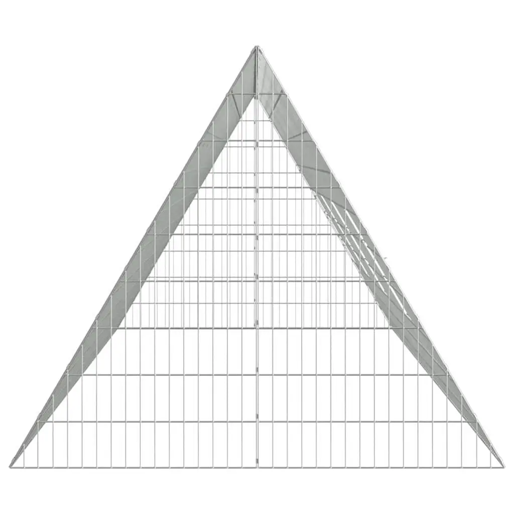 Chicken Cage Galvanised Steel Silver 430 x 100 x 85 cm Outdoor Poultry Housing