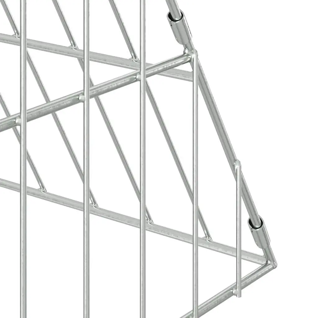Chicken Cage Galvanised Steel Silver 430 x 100 x 85 cm Outdoor Poultry Housing