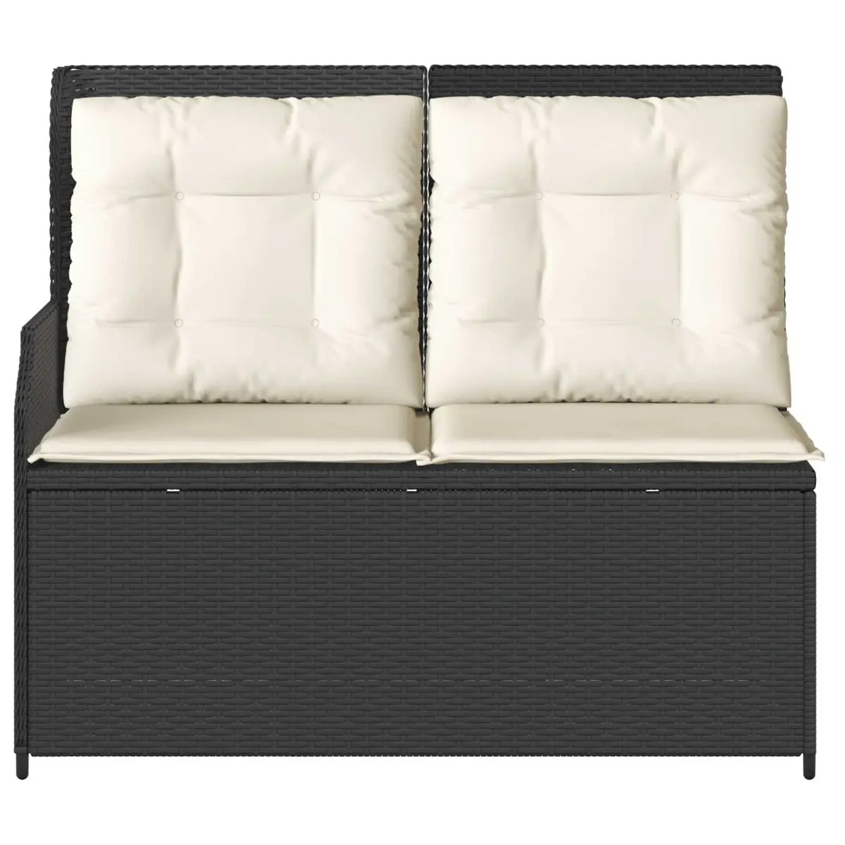 Garden Bench Reclining Multi-Position Adjustable Outdoor Rattan