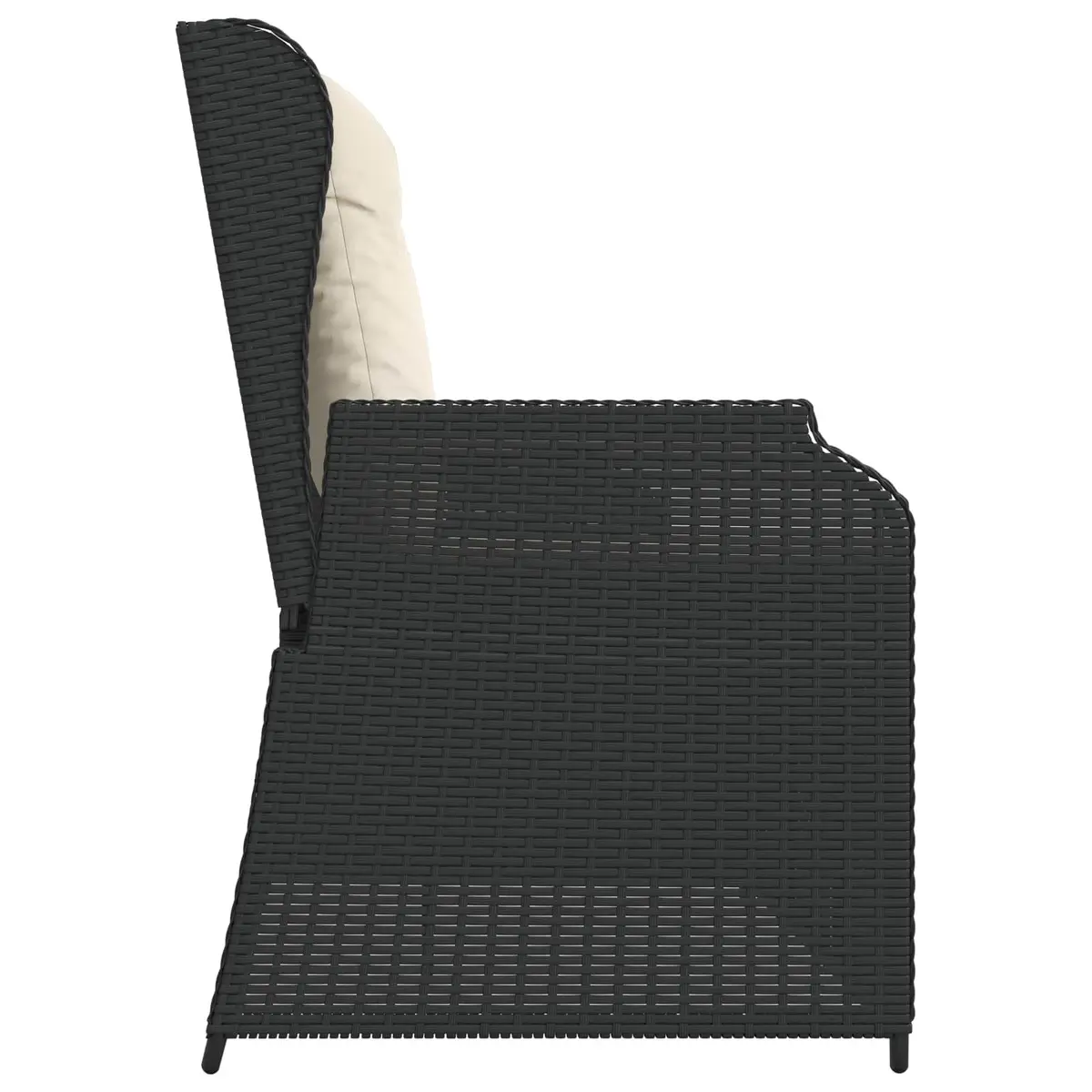 Garden Bench Reclining Multi-Position Adjustable Outdoor Rattan