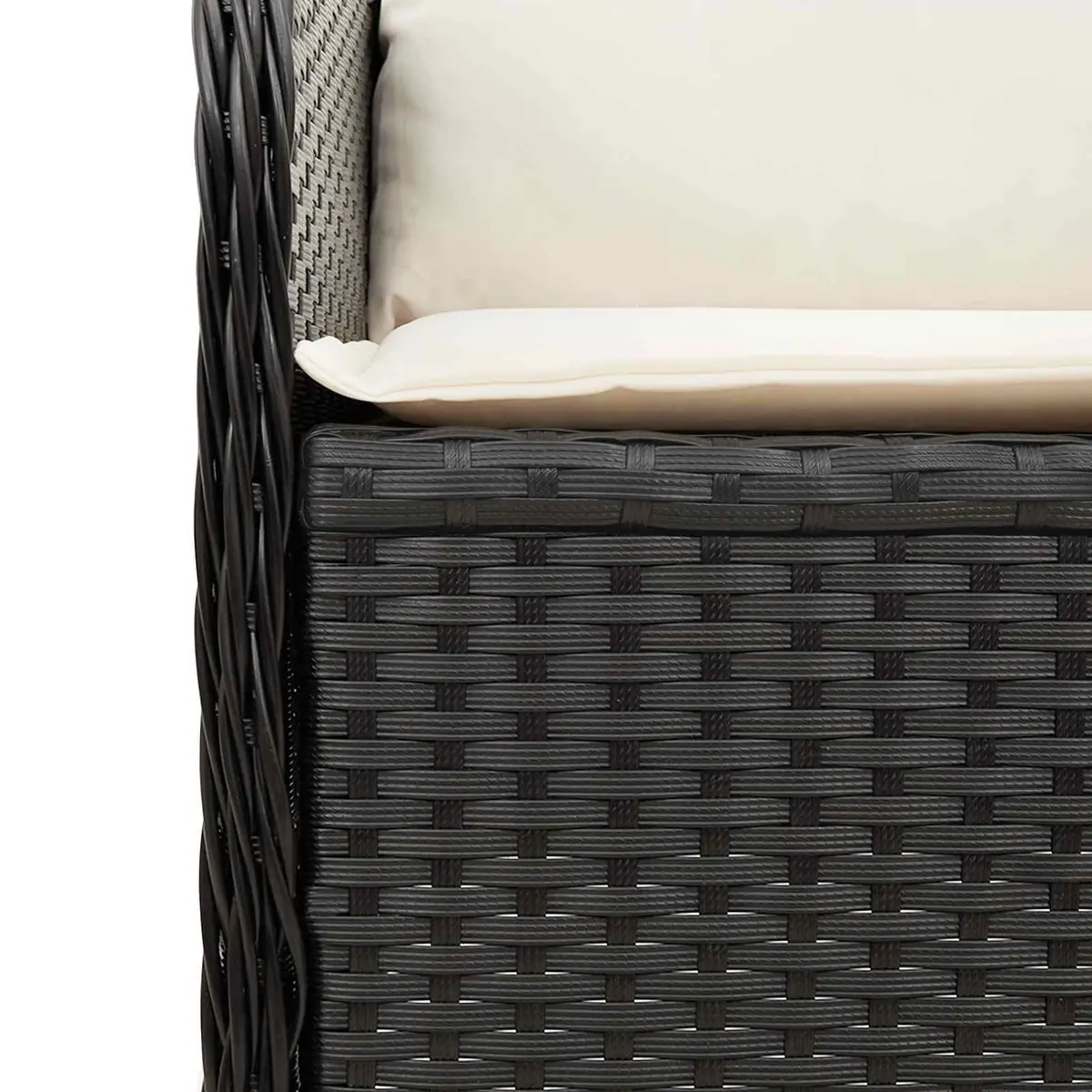 Garden Bench Reclining Multi-Position Adjustable Outdoor Rattan
